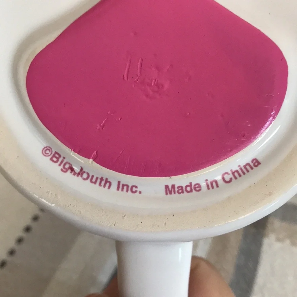 Big Mouth Crazy Cat Lady Cat Paw Coffee Tea Ceramic Mug White Pink 20oz Drink - Picture 8 of 11